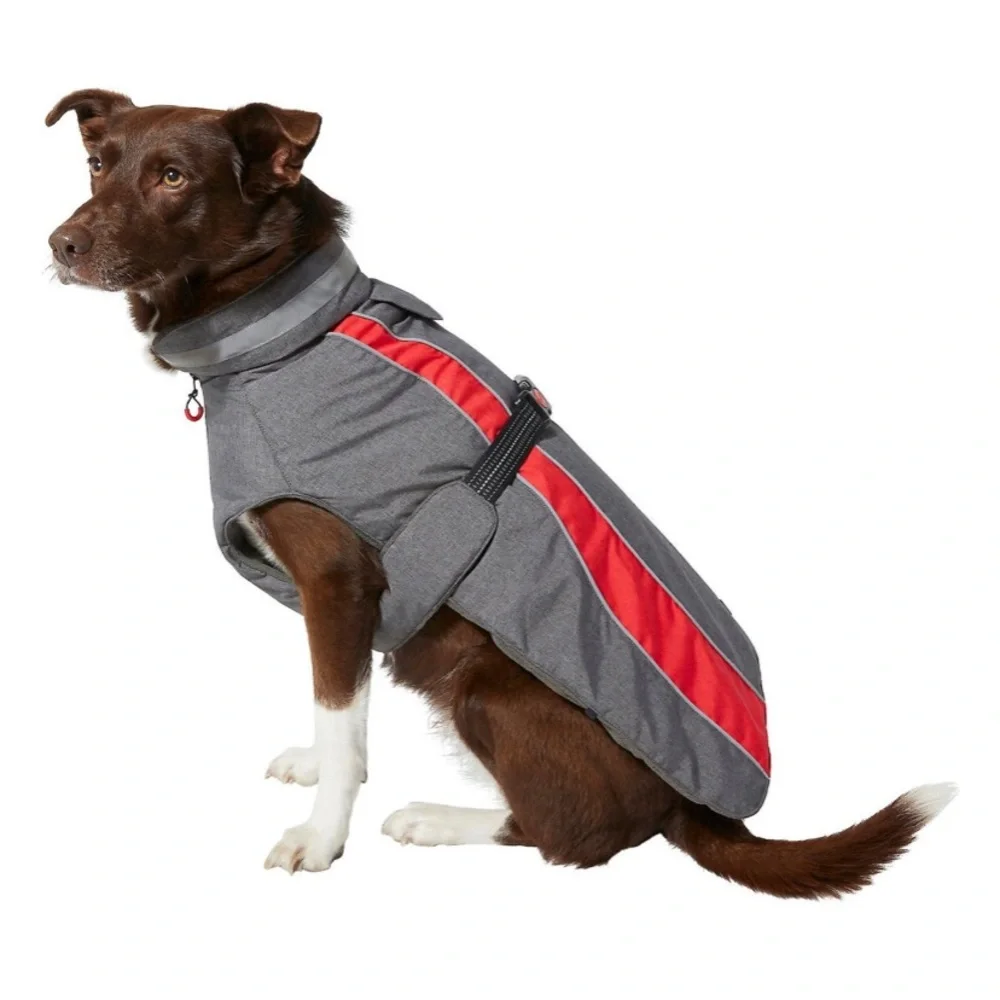 KONG High-Vis Insulated Dog Wrap Parka, Gray, XS (Water Resistant 💦) New!